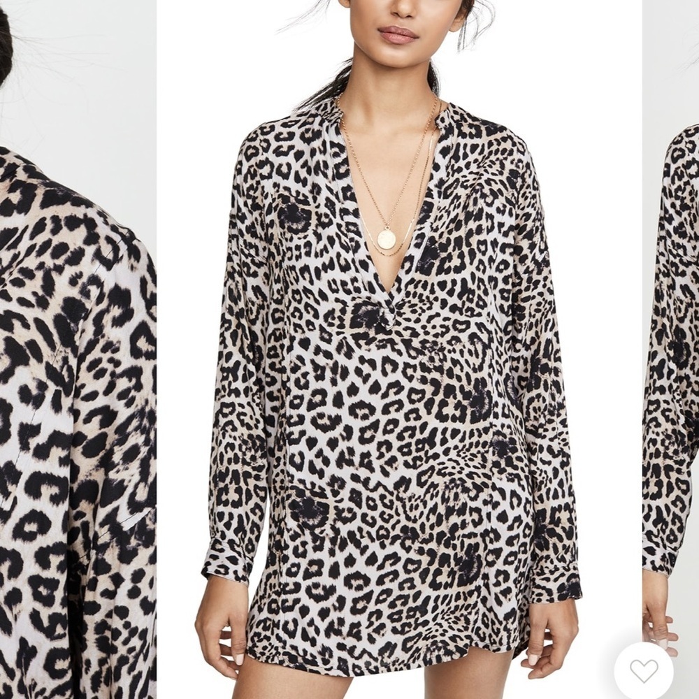 Mikoh Revolve Cannes Tunic Leopard Print Womens 2